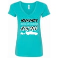thumbnail image 1 of Inktastic Weekends Are for Racing Race Car Silhouette and Racing Flag Women's V-Neck T-Shirt, 1 of 5