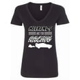 thumbnail image 1 of Inktastic Weekends Are for Racing Race Car Silhouette and Racing Flag Women's V-Neck T-Shirt, 1 of 5