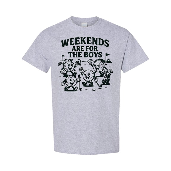 Inktastic Weekends Are for the Boys Funny Golf Theme T-Shirt