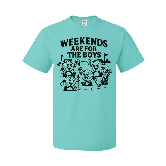Inktastic Weekends Are for the Boys Funny Golf Theme T-Shirt