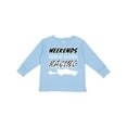 thumbnail image 1 of Inktastic Weekends are for Racing Race Car Silhouette and Racing Flag Boys or Girls Long Sleeve Toddler T-Shirt, 1 of 5