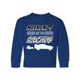 thumbnail image 1 of Inktastic Weekends are for Racing Race Car Silhouette and Racing Flag Long Sleeve Youth T-Shirt, 1 of 5