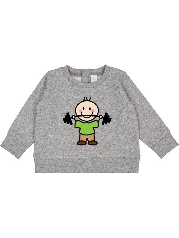 Weightlifting Boy Weightlifter Exercise Baby Sweatshirt