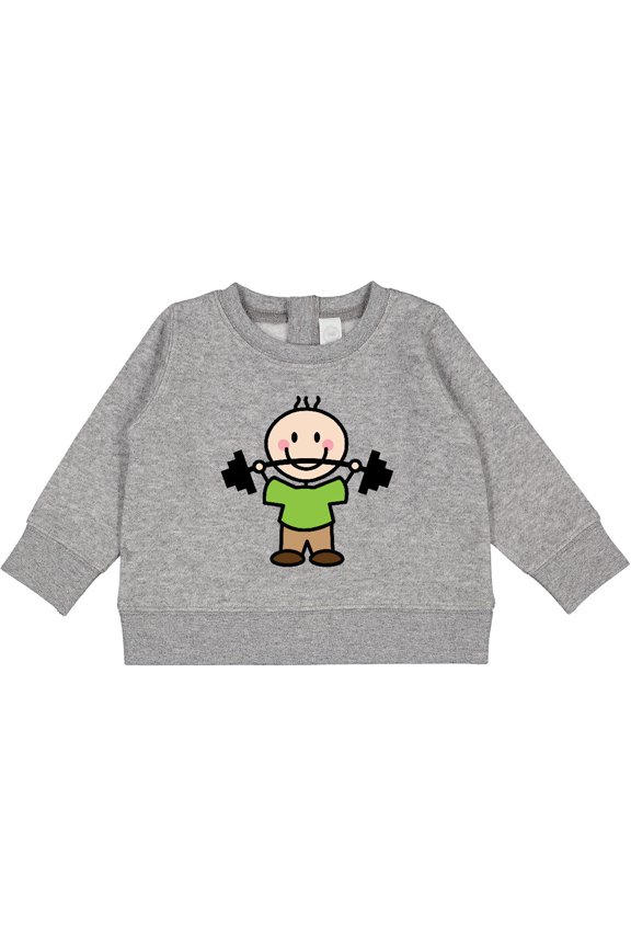 Weightlifting Boy Weightlifter Exercise Baby Sweatshirt