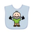 thumbnail image 1 of Inktastic Weightlifting Boy Weightlifter Exercise Boys Baby Bib, 1 of 4