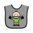 thumbnail image 1 of Inktastic Weightlifting Boy Weightlifter Exercise Boys Baby Bib, 1 of 4