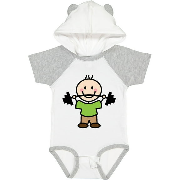 Inktastic Weightlifting Boy Weightlifter Exercise Boys Baby Bodysuit