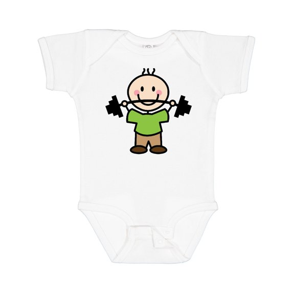 Inktastic Weightlifting Boy Weightlifter Exercise Boys Baby Bodysuit