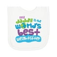 thumbnail image 1 of Inktastic Weightlifting Daddy Worlds Best Weightlifter Newborn Bib, 1 of 3