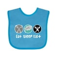 thumbnail image 1 of Inktastic Weightlifting Eat Sleep Lift Sports Boys Baby Bib, 1 of 4