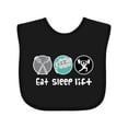 thumbnail image 1 of Inktastic Weightlifting Eat Sleep Lift Sports Boys Baby Bib, 1 of 4