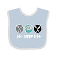 thumbnail image 1 of Inktastic Weightlifting Eat Sleep Lift Sports Boys Baby Bib, 1 of 4