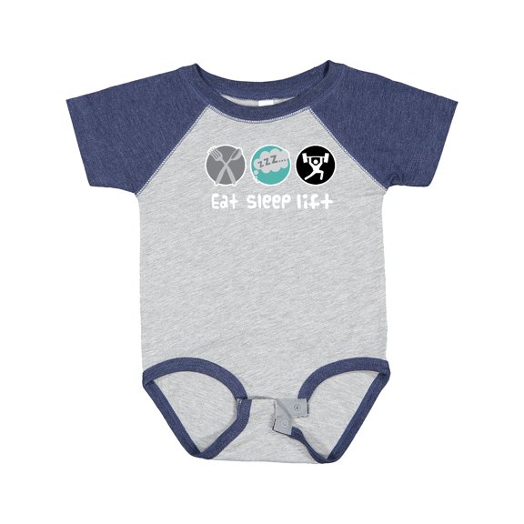 Inktastic Weightlifting Eat Sleep Lift Sports Boys Baby Bodysuit