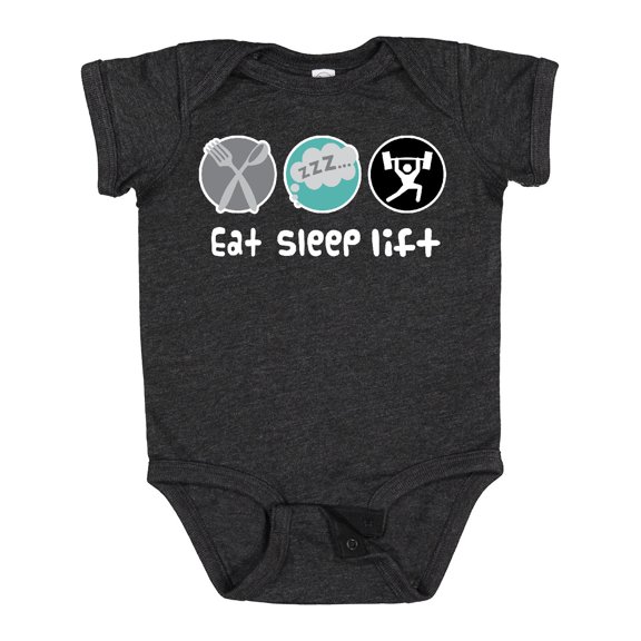 Inktastic Weightlifting Eat Sleep Lift Sports Boys Baby Bodysuit