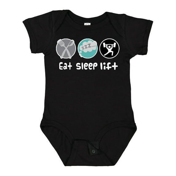 Inktastic Weightlifting Eat Sleep Lift Sports Boys Baby Bodysuit