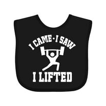 Inktastic Weightlifting Fitness I Came I Saw I Lifted Boys or Girls Baby Bib