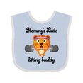 thumbnail image 1 of Inktastic Weightlifting Mommys Little Lifting Buddy Boys or Girls Baby Bib, 1 of 4