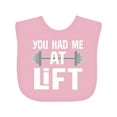 thumbnail image 1 of Inktastic Weightlifting You Had Me at Lift Boys or Girls Baby Bib, 1 of 4
