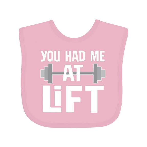 Inktastic Weightlifting You Had Me at Lift Boys or Girls Baby Bib