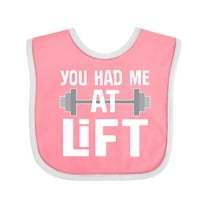 Inktastic Weightlifting You Had Me at Lift Boys or Girls Baby Bib