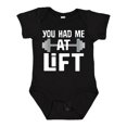 thumbnail image 1 of Inktastic Weightlifting You Had Me at Lift Boys or Girls Baby Bodysuit, 1 of 5