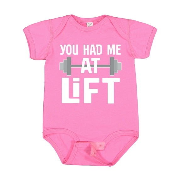 Inktastic Weightlifting You Had Me at Lift Boys or Girls Baby Bodysuit