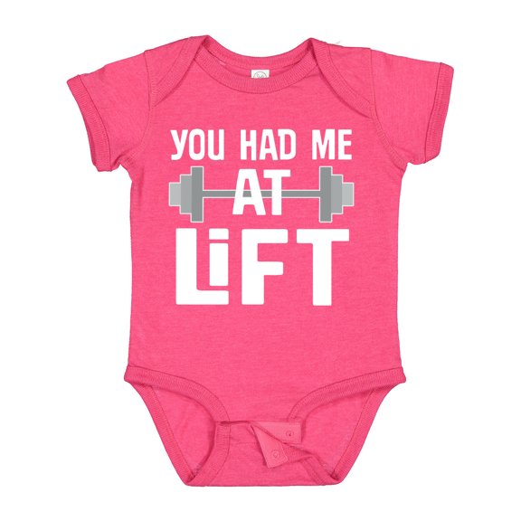 Inktastic Weightlifting You Had Me at Lift Boys or Girls Baby Bodysuit
