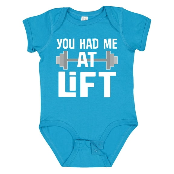 Inktastic Weightlifting You Had Me at Lift Boys or Girls Baby Bodysuit
