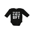 thumbnail image 1 of Inktastic Weightlifting You Had Me at Lift Boys or Girls Long Sleeve Baby Bodysuit, 1 of 5