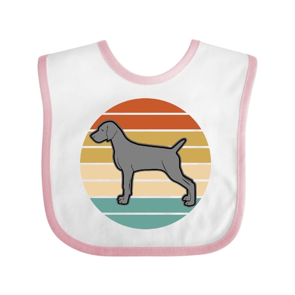 Inktastic Weimaraner Dog Retro Sunset Boys or Girls Baby Bib