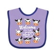 thumbnail image 1 of Inktastic Welcome to the Herd with Cute Black and White Holstein Cows Boys or Girls Baby Bib, 1 of 4