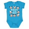 thumbnail image 1 of Inktastic Welcome to the Herd with Cute Black and White Holstein Cows Boys or Girls Baby Bodysuit, 1 of 5