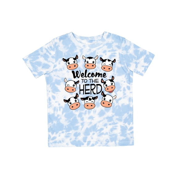 Inktastic Welcome to the Herd with Cute Black and White Holstein Cows Boys or Girls Toddler T-Shirt
