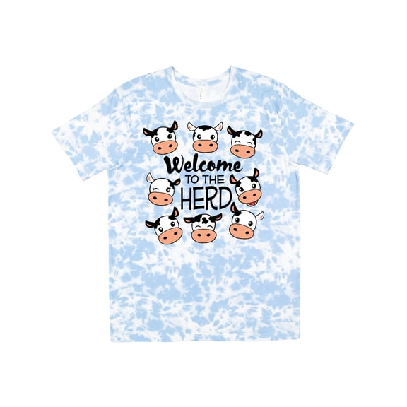 Inktastic Welcome to the Herd with Cute Black and White Holstein Cows T-Shirt