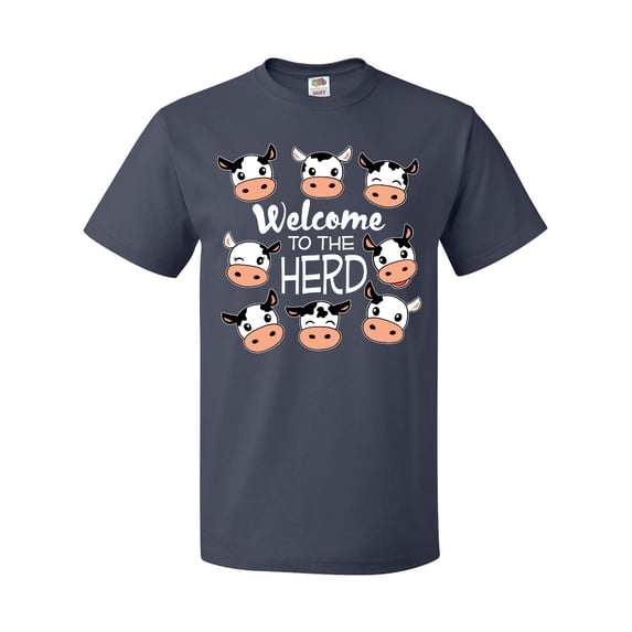 Inktastic Welcome to the Herd with Cute Black and White Holstein Cows T-Shirt
