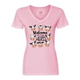 thumbnail image 1 of Inktastic Welcome to the Herd with Cute Black and White Holstein Cows Women's V-Neck T-Shirt, 1 of 5