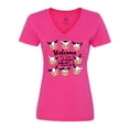 thumbnail image 1 of Inktastic Welcome to the Herd with Cute Black and White Holstein Cows Women's V-Neck T-Shirt, 1 of 5