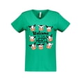thumbnail image 1 of Inktastic Welcome to the Herd with Cute Black and White Holstein Cows Women's V-Neck T-Shirt, 1 of 5