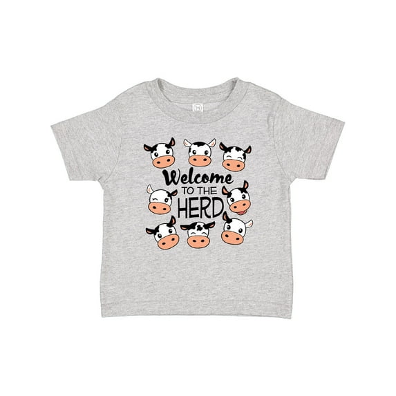 Inktastic Welcome to the Herd with cute Black and White Holstein Cows Boys or Girls Baby T-Shirt