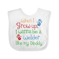 thumbnail image 1 of Inktastic Welder Like Daddy Boys or Girls Baby Bib, 1 of 4