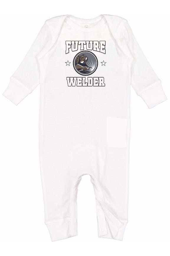 Welding Future Welder Fabricator Baby Romper Coveralls