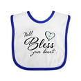 thumbnail image 1 of Inktastic Well Bless Your Heart with Calico Print Boys or Girls Baby Bib, 1 of 4