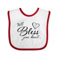 thumbnail image 1 of Inktastic Well Bless Your Heart with Calico Print Boys or Girls Baby Bib, 1 of 4