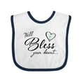 thumbnail image 1 of Inktastic Well Bless Your Heart with Calico Print Boys or Girls Baby Bib, 1 of 4