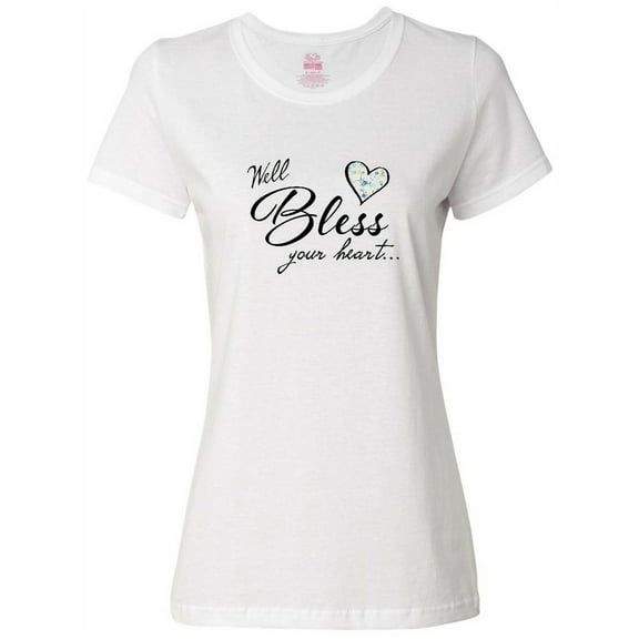 Inktastic Well Bless Your Heart with Calico Print Women's T-Shirt