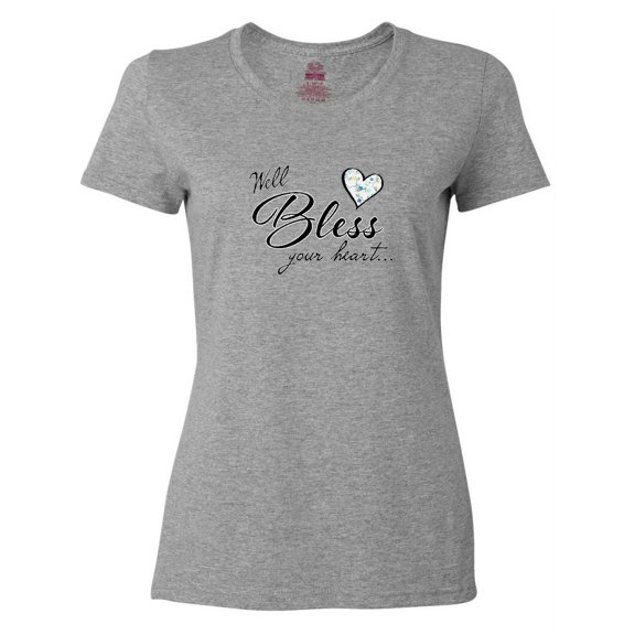Inktastic Well Bless Your Heart with Calico Print Women's T-Shirt