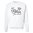 thumbnail image 1 of Inktastic Well Bless Your Heart with Floral Print Adult Sweatshirt, 1 of 4