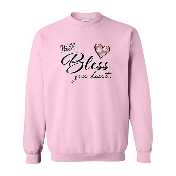 Inktastic Well Bless Your Heart with Floral Print Adult Sweatshirt