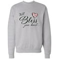 thumbnail image 1 of Inktastic Well Bless Your Heart with Floral Print Adult Sweatshirt, 1 of 4