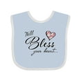 thumbnail image 1 of Inktastic Well Bless Your Heart with Floral Print Boys or Girls Baby Bib, 1 of 4